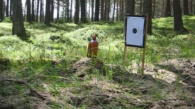 Fx Cutlas(.22cal) vs 1 liter water bottle, distance 100m смотреть онлайн