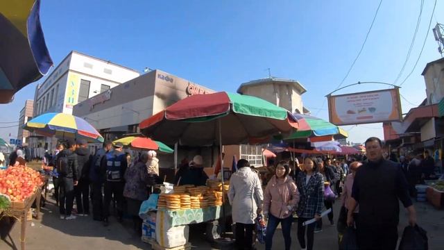 [4K] Osh Bazaar Walking Tour [Bishkek, Kyrgyzstan] смотреть онлайн