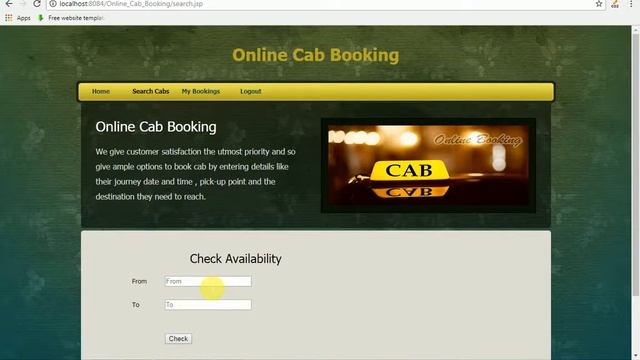 Online Cab Booking System Java Project смотреть онлайн
