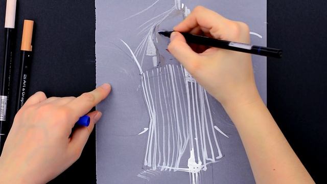 How to use patterns to create a fashion sketch смотреть онлайн
