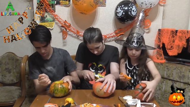 У кого круче светильник Джек?! Хеллоуин пати! Helloween party! смотреть онлайн