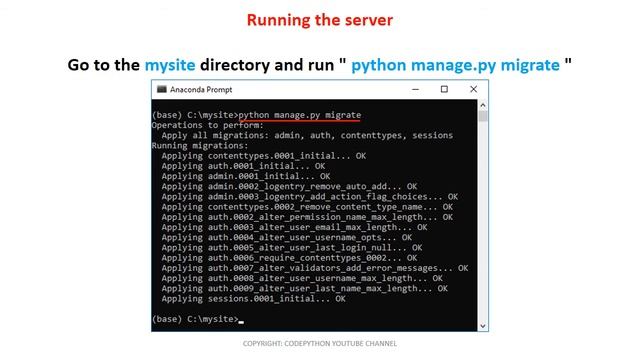 How to create a Django Project and run Django Server смотреть онлайн