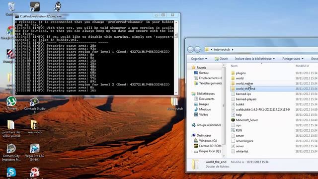[TUTO] comment créer un serveur minecraft bukkit 1.5+mettre un plugin [FR] смотреть онлайн