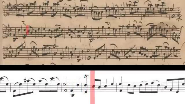 BWV 1006 - Partita No.3 For Solo Violin (Scrolling)