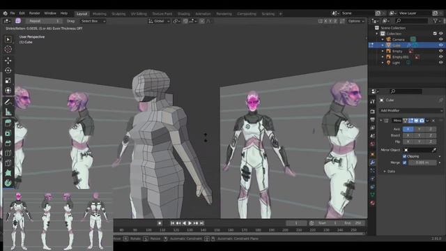 Blender Low Poly Character Modeling Timelapse #11 - Alien смотреть онлайн