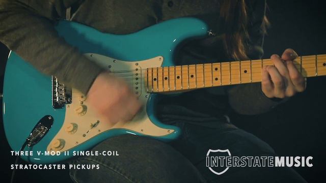 Fender American Professional ll Stratocaster Electric Guitar, Miami Blue | Interstate Music смотреть онлайн