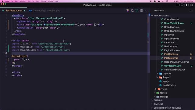 24 Upvote Downvote Bind Color | Reddit Clone with Laravel and VueJS смотреть онлайн
