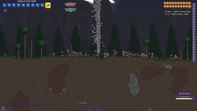 Terraria Supreme Buffed Finch Staff  Vs Calamity Mod Master Mode Boss Rush Ll 1.4 Tmodloader