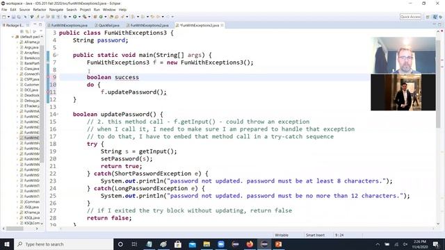 IDS 201 Fall 2020 Exceptions & Assertions pt. 2 смотреть онлайн