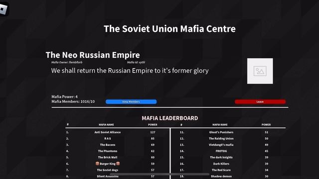 Roblox military simulator mafia id смотреть онлайн
