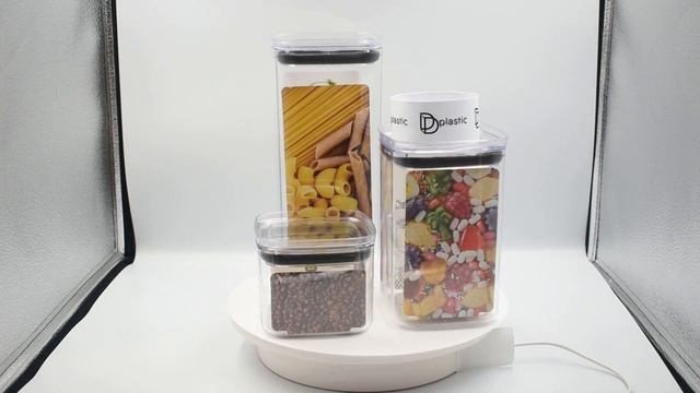 Банка для сыпучих продуктов, набор емкостей DDplastic, 2100 мл, 1400 мл, 700 мл, 3 шт смотреть онлайн