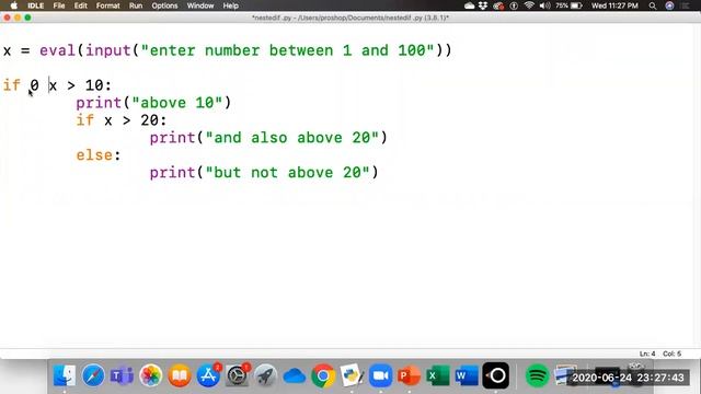 Nested If Statements in Python, (Selection Structures) Week 3 Lecture 5 смотреть онлайн