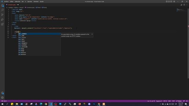 Como conectarse a una base de datos de MySQL en PHP смотреть онлайн