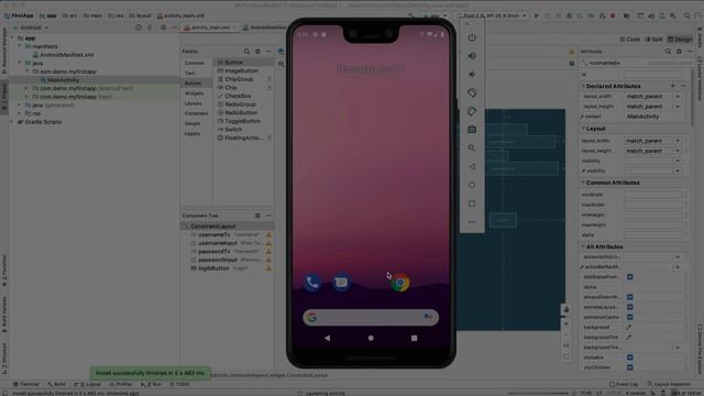 Android First App | Basic Login Screen with basic validation using Kotlin Constraintlayout Part one смотреть онлайн