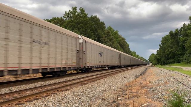 Amtrak Auto Train 53 (14) Passing Through Elmont, Virginia (7/14/21) смотреть онлайн