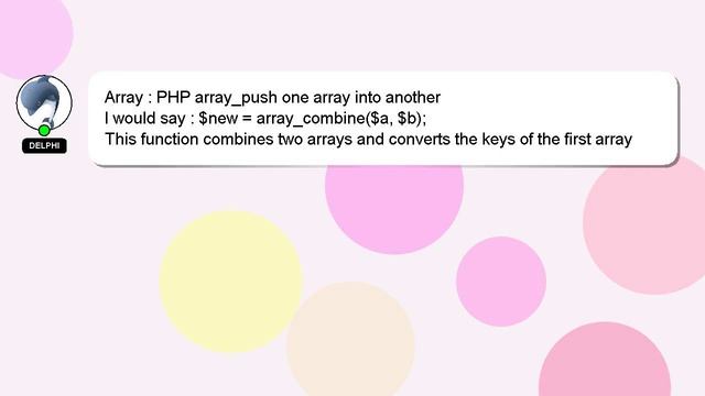 Array : PHP array_push one array into another смотреть онлайн
