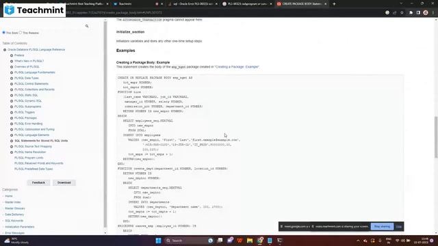 Oracle Package and Exception Handling in PLSQL смотреть онлайн