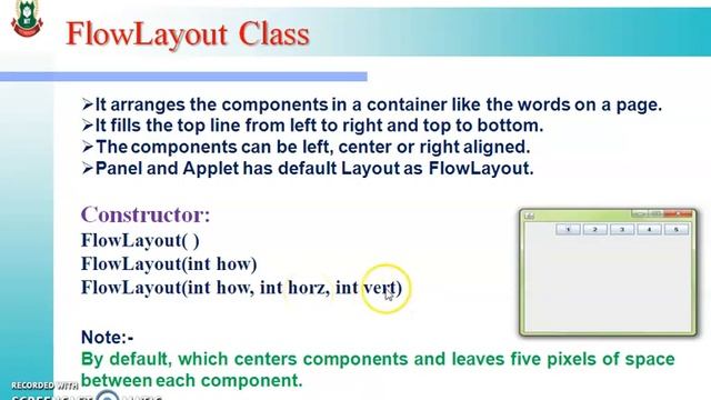 Layout Manager in java смотреть онлайн