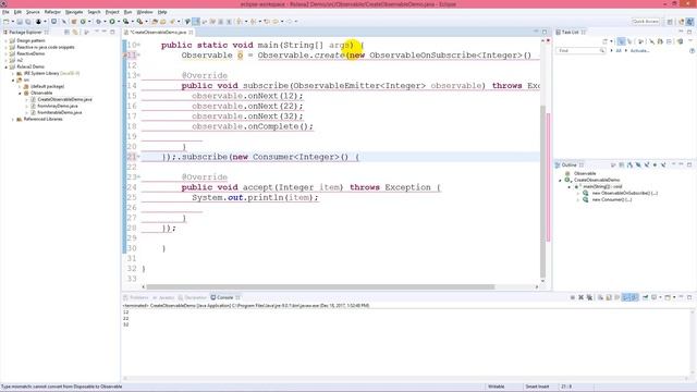 Create an Observable using Observable.create() in rxJava 2 смотреть онлайн