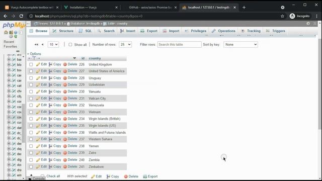 Vue.js Axios Autocomplete textbox with PHP and MySQL смотреть онлайн