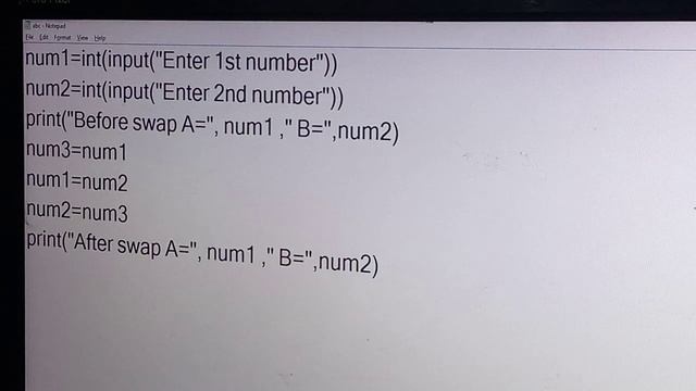 Swapping Programme using Python, example of eval and int functions #python #swap #programming смотреть онлайн