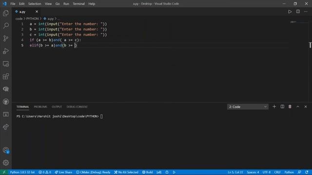 Python Program to Largest Among Three Number || Python Programming || Python tutorial || #Python смотреть онлайн