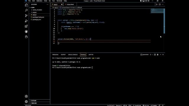 LETS LEARN NODE JS- FIRST NODE SERVER смотреть онлайн
