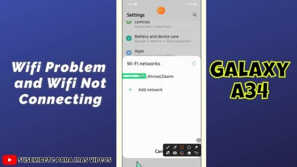 Wifi Problem and Wifi Not Connecting Problem Solution Samsung Galaxy A34 {SM-A346E}
