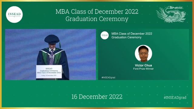 Henry Ford II Prize - MBA22D Graduation Singapore смотреть онлайн