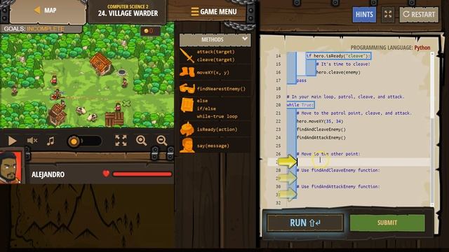 CodeCombat Level 24 Python Computer Science 2 Tutorial with Answers смотреть онлайн