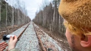 ✅На Электро-Дрезине в Припять ☢☢☢ Штурм Чернобыльского Реактора на самодельной ДРЕЗИНЕ по ЖД путям