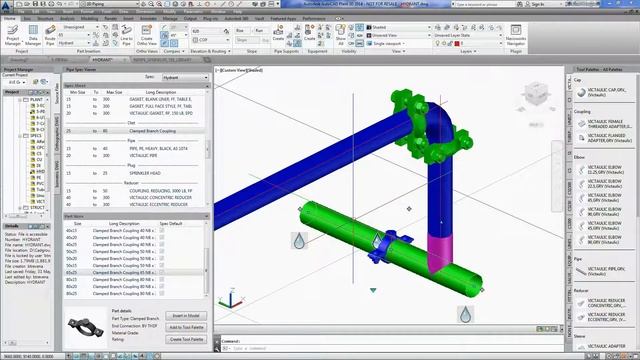 AutoCAD Plant3D - Clamped On Branch Connection BT смотреть онлайн