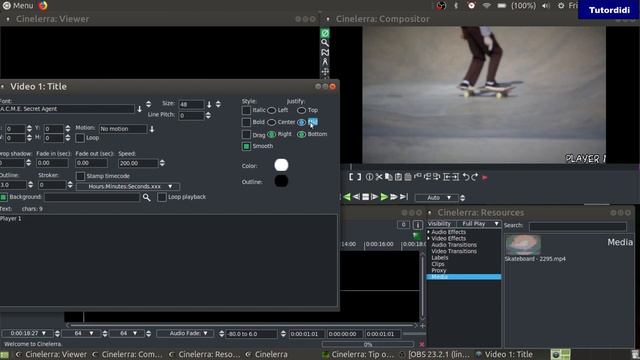 Caption - Cinelerra Video Editor Tutorial#18 смотреть онлайн
