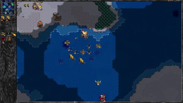 Warcraft 2 Wargus 4v4 naval warfare смотреть онлайн