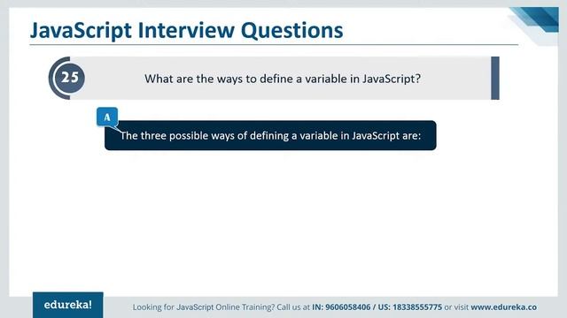 JavaScript Interview Questions & Answers | JavaScript Tutorial | Edureka Rewind - 6 смотреть онлайн