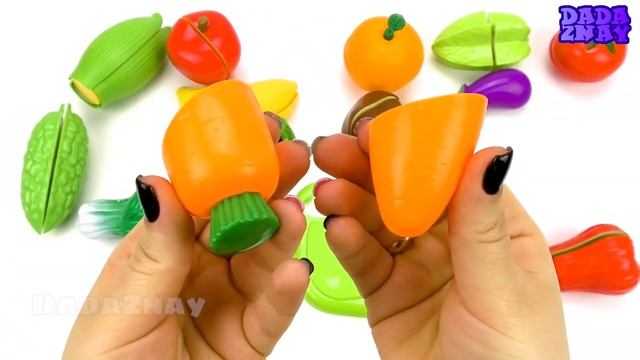 Играем и учим овощи и фрукты на липучках| Игрушки для детей| Учим цвета| ФРУКТЫ и ОВОЩИ