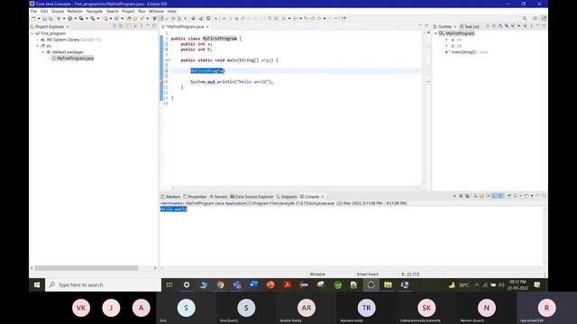 How to Setup Java Environment in your PC and Basics of Java 20220322 203641 Meeting Recording 1 смотреть онлайн