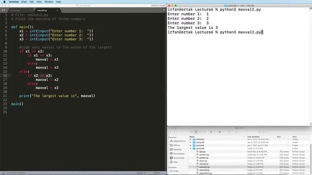Python Control 10 - Case Study - Max of Three смотреть онлайн