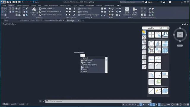 Advance Steel Grid Lines and Dimension System Setting Best For Beginners смотреть онлайн