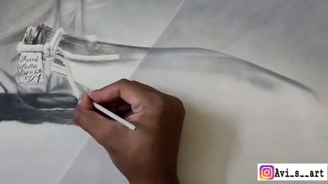 Ship drawing in the bottle pencil sketch easy tutorial | Ship inside bottle | Realistic Sketch смотреть онлайн