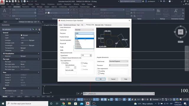Cambiar Cantidad de DECIMALES de AutoCAD en Las COTAS, смотреть онлайн