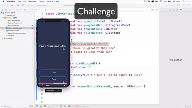 Курс iOS разработки | Модуль 9 - 4. Quiz App - Структуры, методы и свойства смотреть онлайн