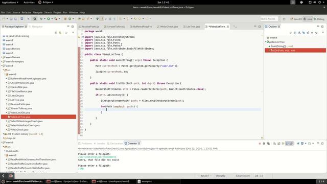 Java: Recursive traversal through a file tree смотреть онлайн
