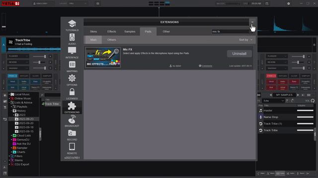 VirtualDJ 2023: How To Apply MICROPHONE Effects [Mic FX] 🎤🎙️