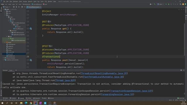 Acesso ao banco de daso com EntityManager no Quarkus смотреть онлайн