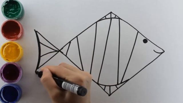 Изучаем фигуры и цвета. Рисуем РОМБ. We study shapes and colors. Draw a ROMB. смотреть онлайн