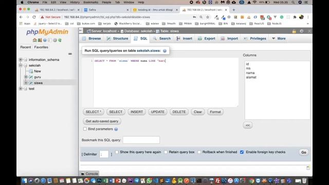 PHP MySQL Query смотреть онлайн