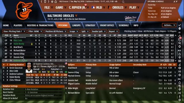 Out of the Park Baseball (OOTP) 19: Baltimore Orioles Franchise EP 2: APRIL RECAP смотреть онлайн