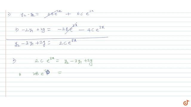 Find the order of the differential equation corresponding to `y=Ae^x+Be^(2x)+Ce^(3x)` (A,B,C b смотреть онлайн
