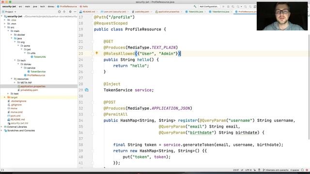 Quarkus Backend development with Java and GraalVM - Using Security смотреть онлайн